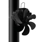 6 Blades Heat Powered Stove Fan Chimneybundled Type Fireplace Fan Low Noise Woodburning Stove F Fruu