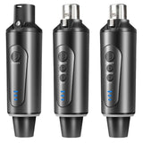 3PCS Wireless Microphone System XLR Microphone Converter Adapter 2.4GHz  mitter Receiver for Condenser Dynamic Mic