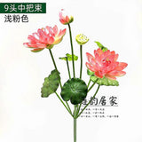 Artificial Lotus Flower Bouquet: Realistic Faux EVA Lotus Stems Flower Picks Bouquets for Floral Arrangements Wedding Party Decorations