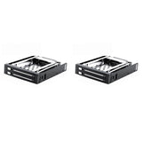 2pcs 2.5 Inch Floppy Disk Drive Tray 2-Bay Disk Drive SATA for HDD/SSD Hard Disk Enclosure Extractio