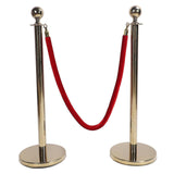 Stanchions Set Stainless Steel Post 1.5m Velvet Rope Crowd Control Barrier for Party Wedding