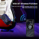 Mini Electric Guitar Amp 5W Portable Guitar Amp Bluetooth Built-in 4 Effects Rechargeable Small Guitar Amp for Practice