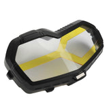 (Yellow) Motorcycle Modified Front Headlight Guard Front Headlamp Acrylic Protector Cover for ADV Easy Installation  Yellow