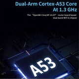 For Banana Pi OpenWrt One Router Board MT7981B 1GB DDR4 2.5GbE RJ45 and Gigabit Ethernet RJ45 Route