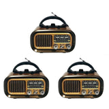 3X Retro FM/AM/SW Radio Full Band Radio Receiver Wireless Bluetooth Speaker MP3 Player Support USB/T