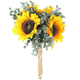 Wedding Romantic Sunflower Bouquet Bride Bridal Bouquet Artificial Sunflower Bouquet  Decor