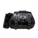 1 Pair Leather Side Bag Waterproof Travel Luggage Storage Bag Motorcycle Tool Bag Over Saddlebag Punk Style Saddlebag