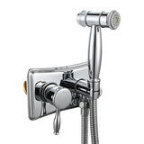 (chrome plated) Practical Hot and Cold Water Bidet Sprayer Attachment Bathroom Accessory Portable for Toilets Comfort Use Experience