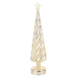 1pc Glass Craft Christmas Tree Night Lamp Decorative Night Light Xmas Adornment
