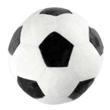 Multifunctional Football Playthings Soccer Stuffed Toy Plush Football Toy Football Shape Throw Pillow Black