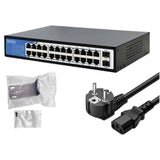 24+2SFP Gigabit Switch Ethernet Switch 10/100/1000Mbps Network Switches Gigabit Hub Switch for Smal DS
