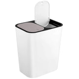 Double Compartment Rubbish Bin Kitchen Waste Garbage Bin Dual Trash Can for Home Restaurant