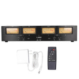 4 Way VU Meter 3 Level Adjustable Gain RCA XLR Switcher Adapter Sound Level Indicator 100?240V US Pl