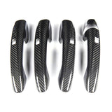4x Real Carbon Fiber Door Handle Cover w Sensor For Benz W205 C E S GLC GLE js