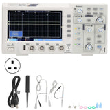 SDS1104 4-Channel Oscilloscope with 7in LCD Display 100MHZ Bandwidth 1GS/S Sampling RateUK 100?240V