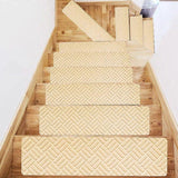 15pcs Carpet Stair Treads: 20x76cm Non-Slip Indoor Stair Treads - Self-Adhesive Striped Step Mats Pads For Office And Apartment