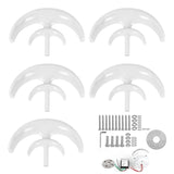 Wind Turbines Kit 100W 5 Blade Wind Power Generator for Boats Charging White Lantern Type 24V
