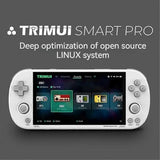 Smart Pro Open Source Handheld Game Console Retro Arcade HD 4.96 Inch IPS Screen Game Console Linux System(Black)NEW