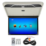 19in Car Roofmount LCD Monitor Flip Down 1080P 16 Color Touch Control Atmosphere Light USB InputGrey