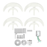 Wind Turbine Kit 4 Blade Lantern Type DoubleLayer Generator Mounting Assembly 1200W(48V )