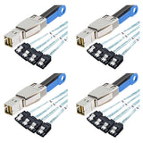 Mini SAS HD SFF-8644 to 4 x SATA 7Pin Hard Disk Cable 12Gbps Server