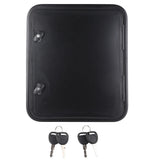 RV Storage Hatch UV Resistant Heavy Duty Square Rounded Corner Black Baggage Door for Camper Motor Caravan