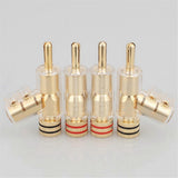 4Pcs Banana Plugs 45 Degree Angled Banana Connectors Gold