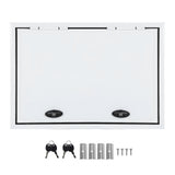 RV Storage Compartment Door 28x16 Inch Heavy Duty Square Door with Dual Support Bar and Safety Lock for Camper Trailer Motorhome