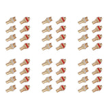 8pcs Red+White Female Socket Copper Plug Amp HiFi
