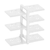 (White) Functional Pots Display Holder Easy To Install Pots Organizers Stand Shelves For Home Cooks And Small Kitchens  White