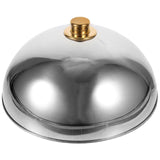 Stainless Steel Food Cover Dish Dust Cover Dome Food Lid for Home Restaurant Hotel (12.5inch, Golden Bead)