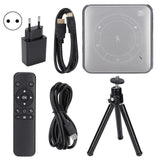 Portable 3D Mini Projector with Remote Control Support 4k Decoding/WIFI/BT/USB/Memory Card 100?240VEU Plug