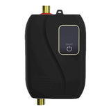 (Black) Energy Efficient Electric Tankless Water Heater Adjustable Temperature Heater Quick Heating Appliance for Kitchens Use  Black