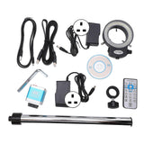 Inspection Camera 180X Lens Ring Light Source Stable Bracket Digital Microscope for Identification 100?240V UK Plug