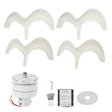Wind Turbine Power Generator 4 Blade 400W with Controller for Home Boat DTHL400wWhite(12V )