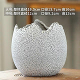 Ceramic Succulent Planter: Garden Flower Pot Earthenware - Portable Indoor Plants Pot For Small Succulents - Novelty Egg Shape Planter