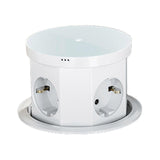 (White) Electric Lifting Socket Concealed Tabletops Retractable Outlet With USB Cordless Charging Universals Power Outlet  White
