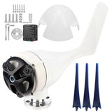 800W Small Wind Generator Kit 3 Blades Power Turbines Parts for Marine Home ChargingBlue 48V