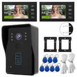 7 Inch HD Video Door Doorbell Intercom Kit Home Gate Entry System With Keyfo 806MJID12(