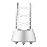 (Silver) HiFi Cable Management Stand with Large Nonslip Base Vibration Dampening Cable Holder for Power and Speaker Wire  Silver
