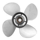 Outboard Propeller Stainless Steel 4 Blades 15T Fit for SUZUKI DF70A?140A 4?1/4in Gearcase