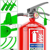 1000 Pcs Plastic Tamper Seals Fire Extinguisher Tags Green