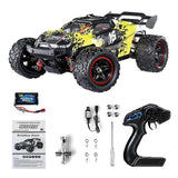 (Yellow) Remote Control Four Wheel Vehicle Off-road Car High Speed for Kids 5-12