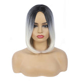 Fashion Wig Hair Middle Parted Ladies Wig Head Covering,H