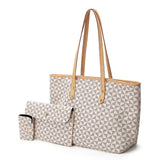 Ladies Handbag Shoulder Bag Soft Leather Three Piece Shopping Travel Tote Bag