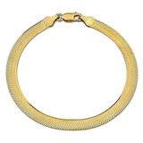 Italian 925 Sterling Silver Herringbone Chain Bracelet for Men and Women  3.3mm, 4.5mm, 5.3mm  Available in Silver, Yellow Gold Plated  7.25in