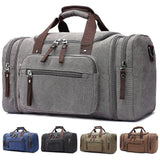 Duffle Bag for Travel Canvas Expandable Duffel Bag Weekend Bag Carry On Luggage Bag Travel Bags for Men Duffle Bags for Airplanes  (GRAY)