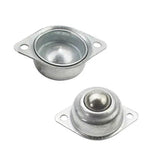 4Pcs Universal Rotation Ball Conveyor Wheel Caster 1/2inch Ball Transfers Roller Flange Mounted Roller Bearings (Color : 4Pcs Steel)