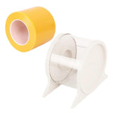 Yellow Barrier Film with Dispenser Box 4' x 6' Dental Barrier Film Roll and Dispenser Plastic Stand Holder