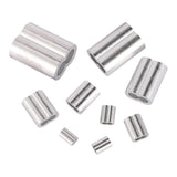 Aluminum Double Holes 8Wire Rope Loop Clamps 320pcs Steel Wire Rope Clamp Set for Wedding Farmer Work